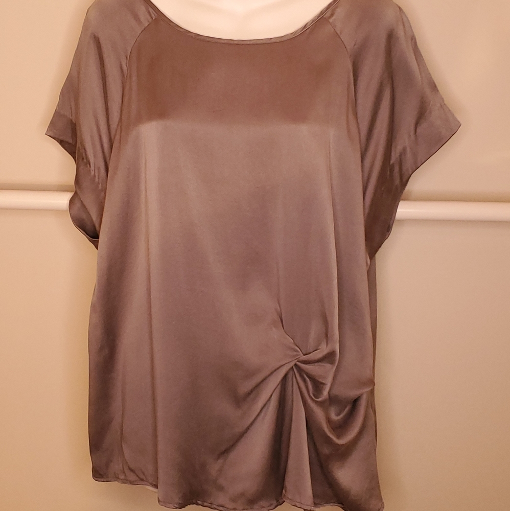 Ronen Chen cap sleeve silk top